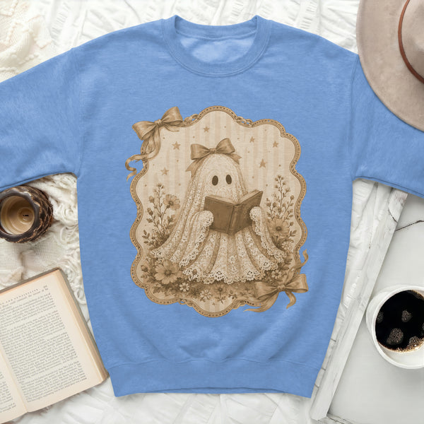 Literary Ghost Sweatshirt in Carolina Blue