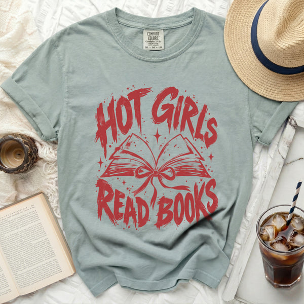 Hot Girls Read Tee in Bay