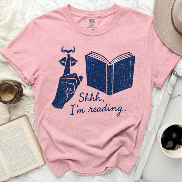 Shhh, I'm Reading Tee in Blossom