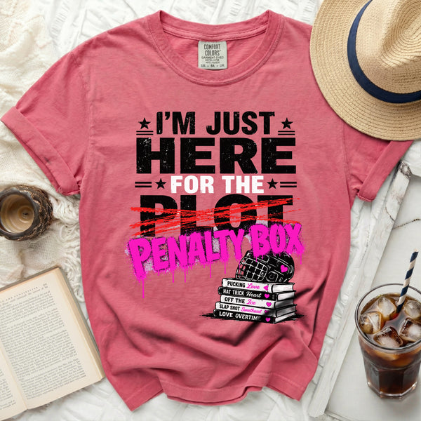 Penalty Box Drama Hockey Tee in Crunchberry