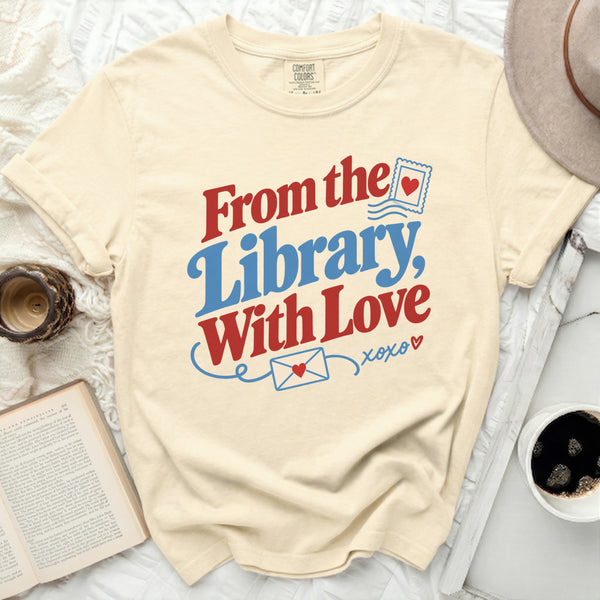 Library Love Letter Tee in Ivory