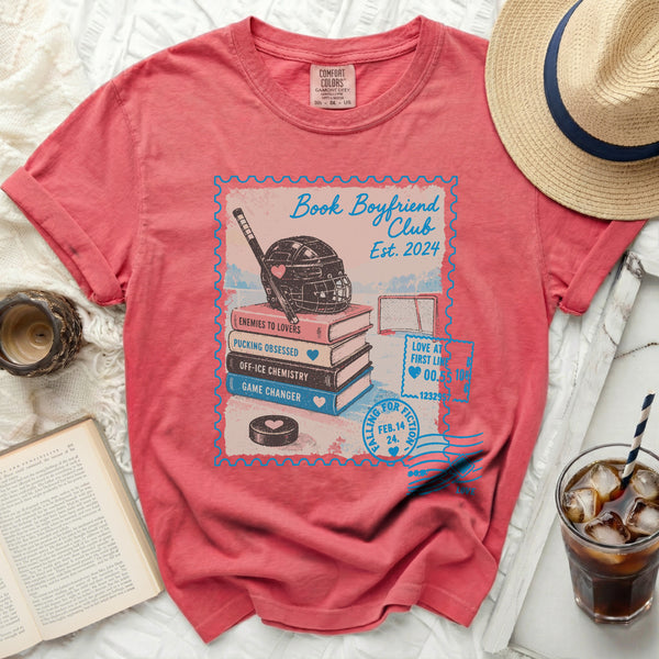 Book Boyfriend Club Hockey Tee in Watermelon