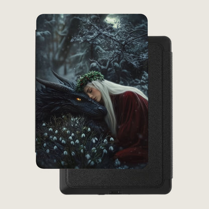 Sleeping Woman Dragon Snowy Forest Snowdrops Fantasy product type