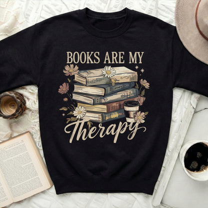 Books Are My Therapy Cozy and Stylish Clothing Item