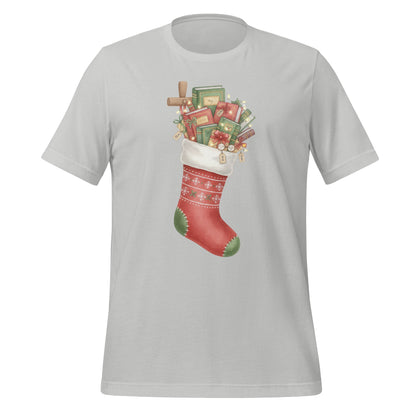 Festive Christmas Stocking Graphic Tee shirt
