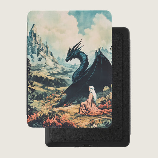 Epic Dragon Fantasy Landscape Girl Sitting Device Case product type