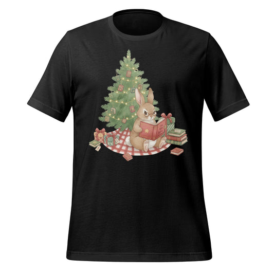 Christmas Bunny with Gifts Under Tree T-Shirt