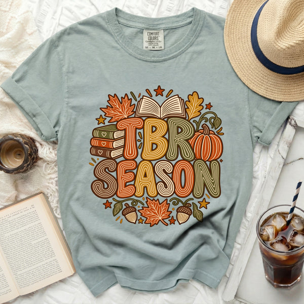 TBR Season Bookish Tee in Bay