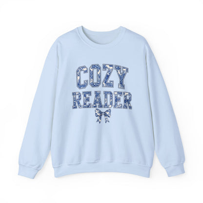 Cozy Reader Graphic Sweatshirt for Book Lovers