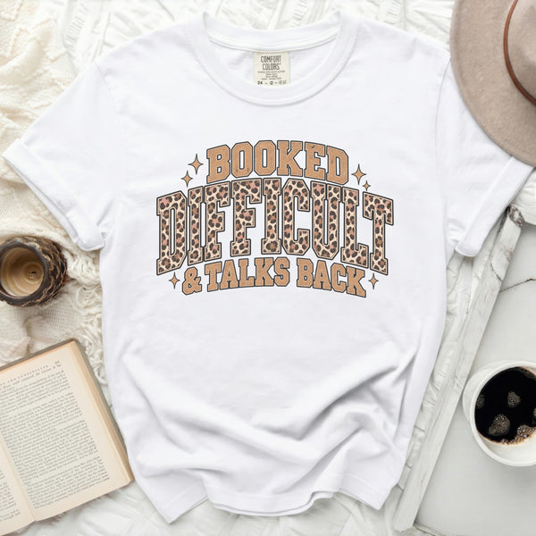 Booked & Difficult Tee in White