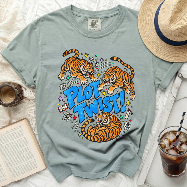 Plot Twist Tiger Tee in Bay
