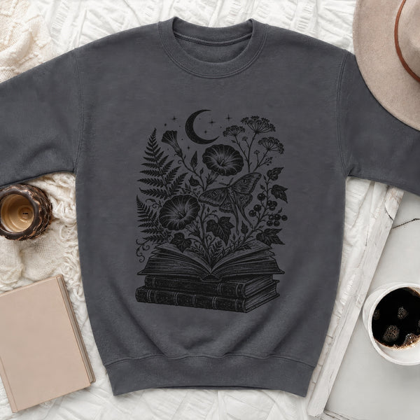 Lunar Moth Sweatshirt in Dark Heather