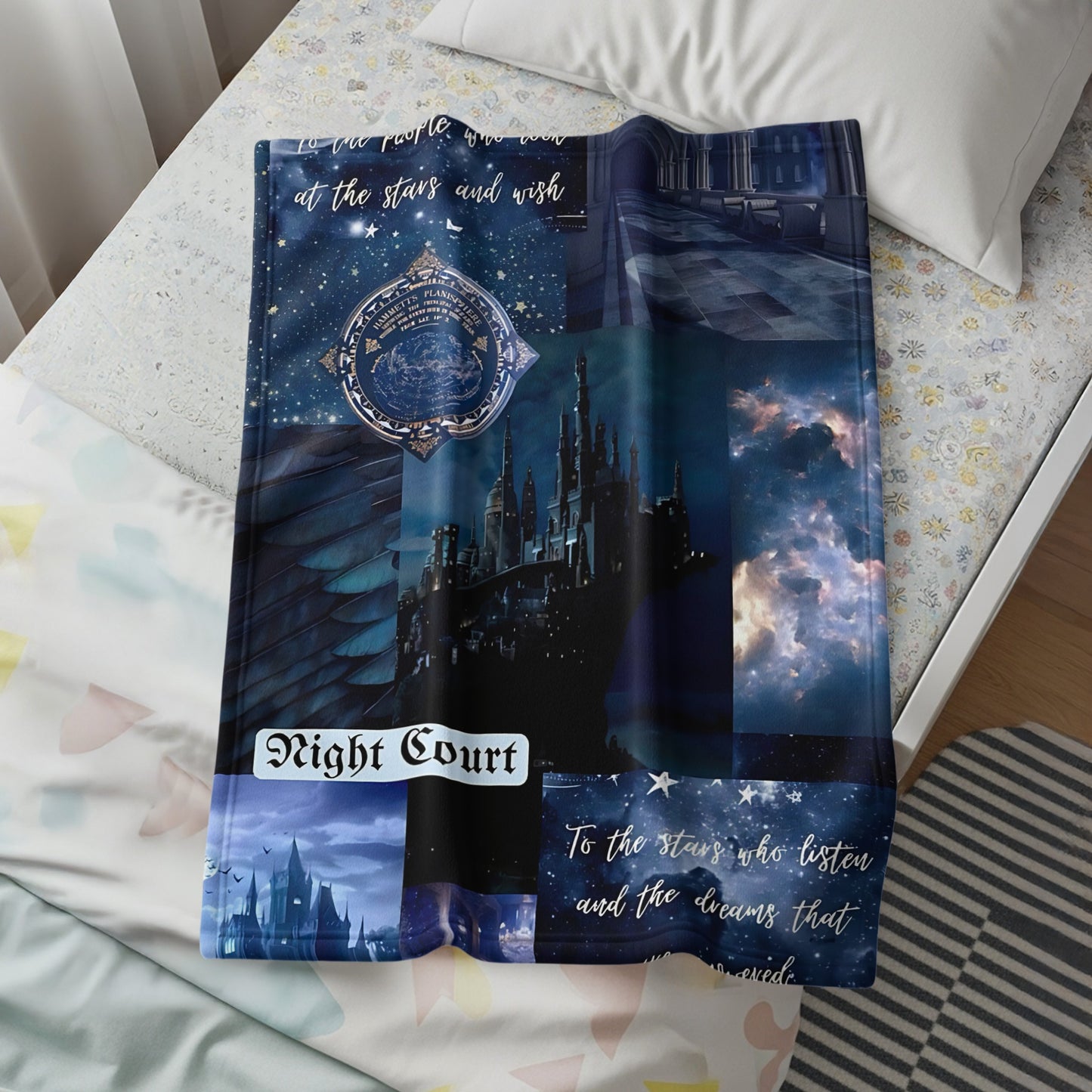 Enchanting Night Court Design Throw Blanket