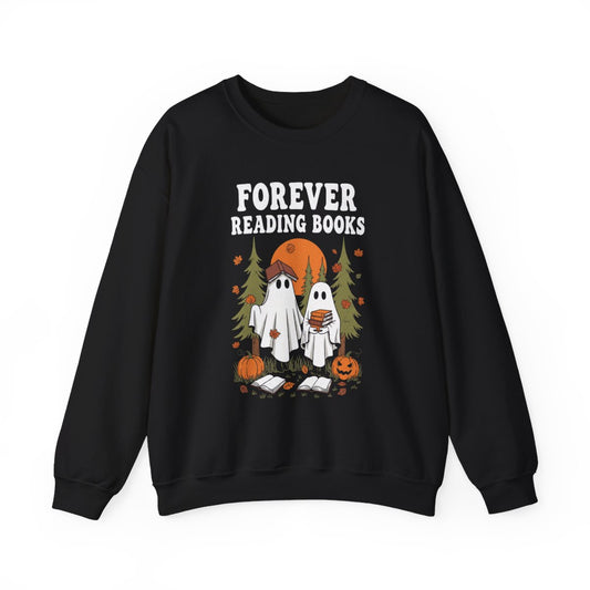 Forever Reading Books Ghosts Sweatshirt - MagicMerchEmporium
