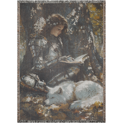 🐺 Wolf Medieval Woven Throw Blanket