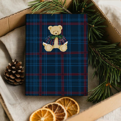 Cute Teddy Bear and Plaid Design Journal