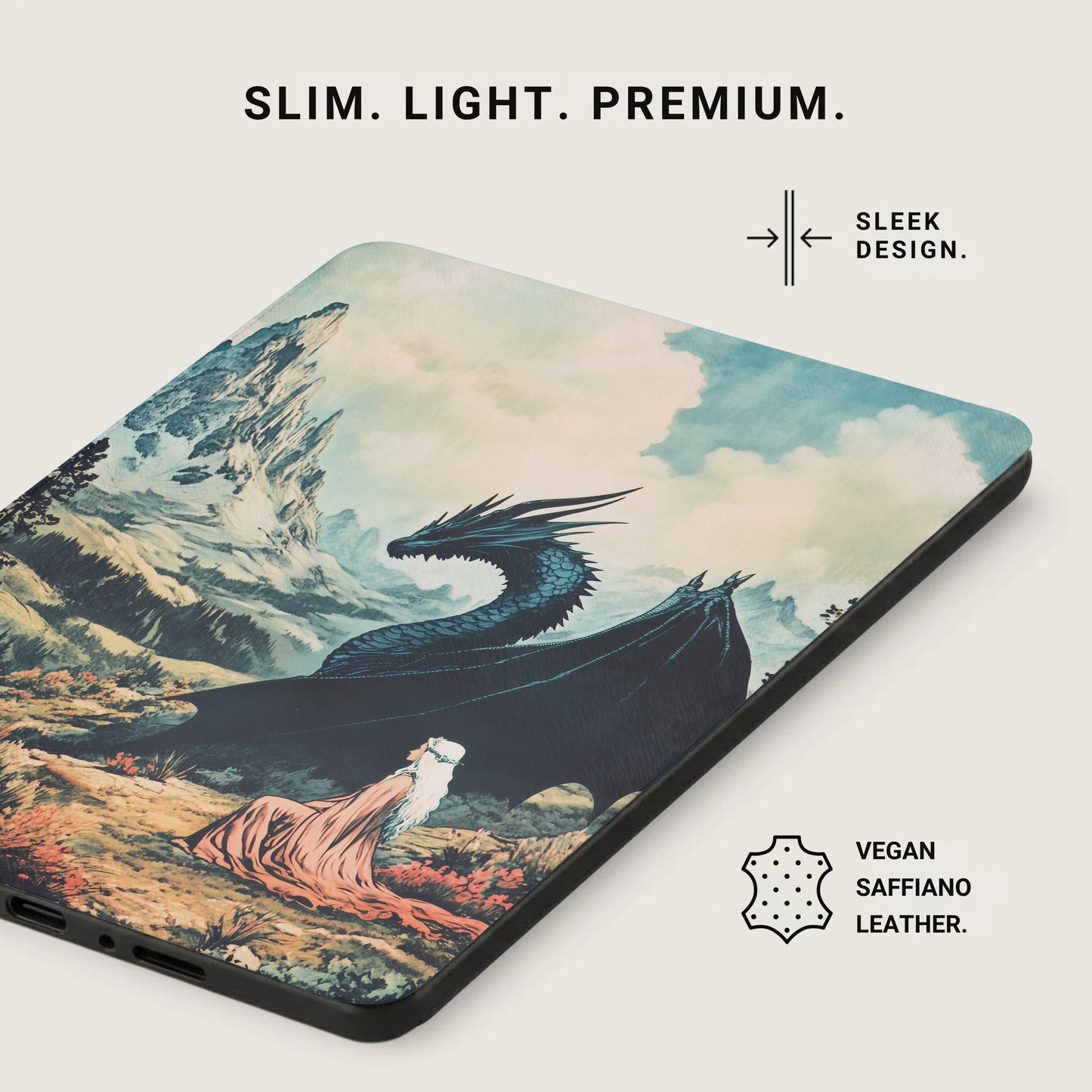 Dragon Mountains Fantasy Sleek Slim Light Premium Case product type