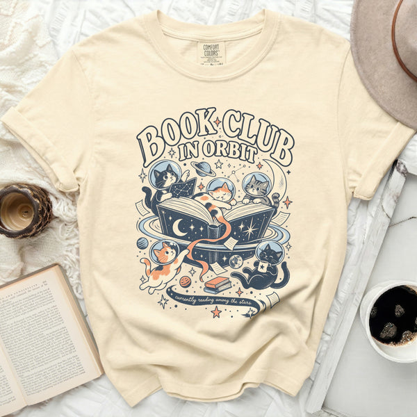 Orbit Book Club Tee in Ivory