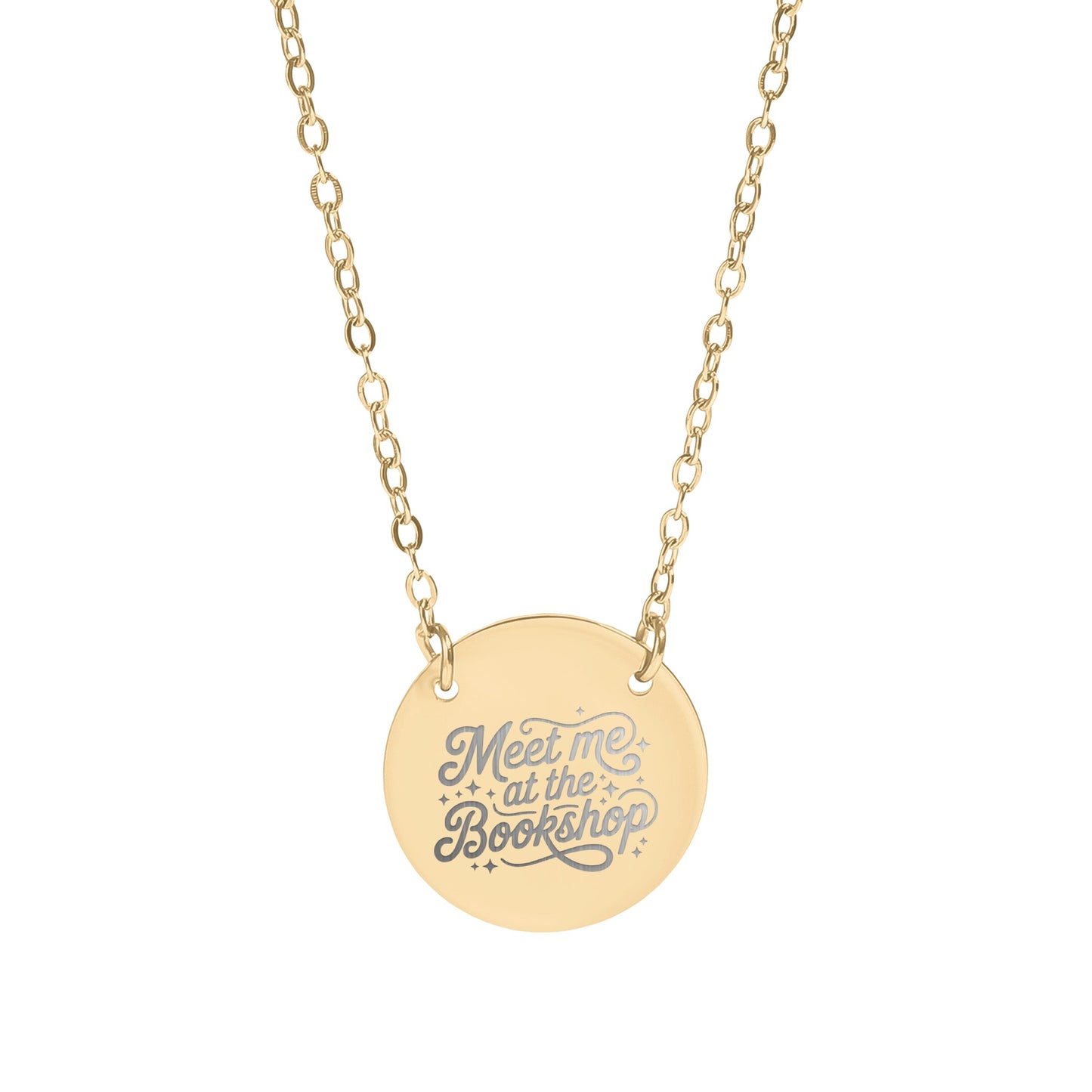 Meet Me at the Bookshop Engraved Necklace Product