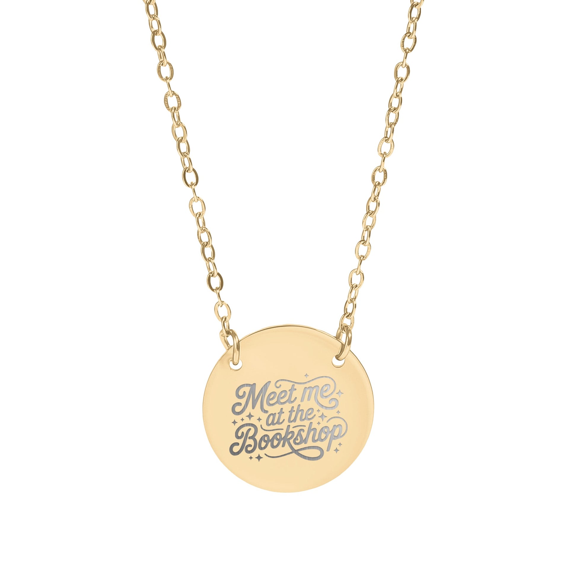 Meet Me at the Bookshop Engraved Necklace Product