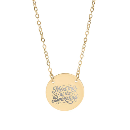 Meet Me at the Bookshop Engraved Necklace Product