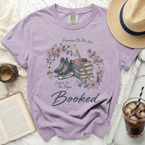 Booked Hockey Romance Tee in Orchid