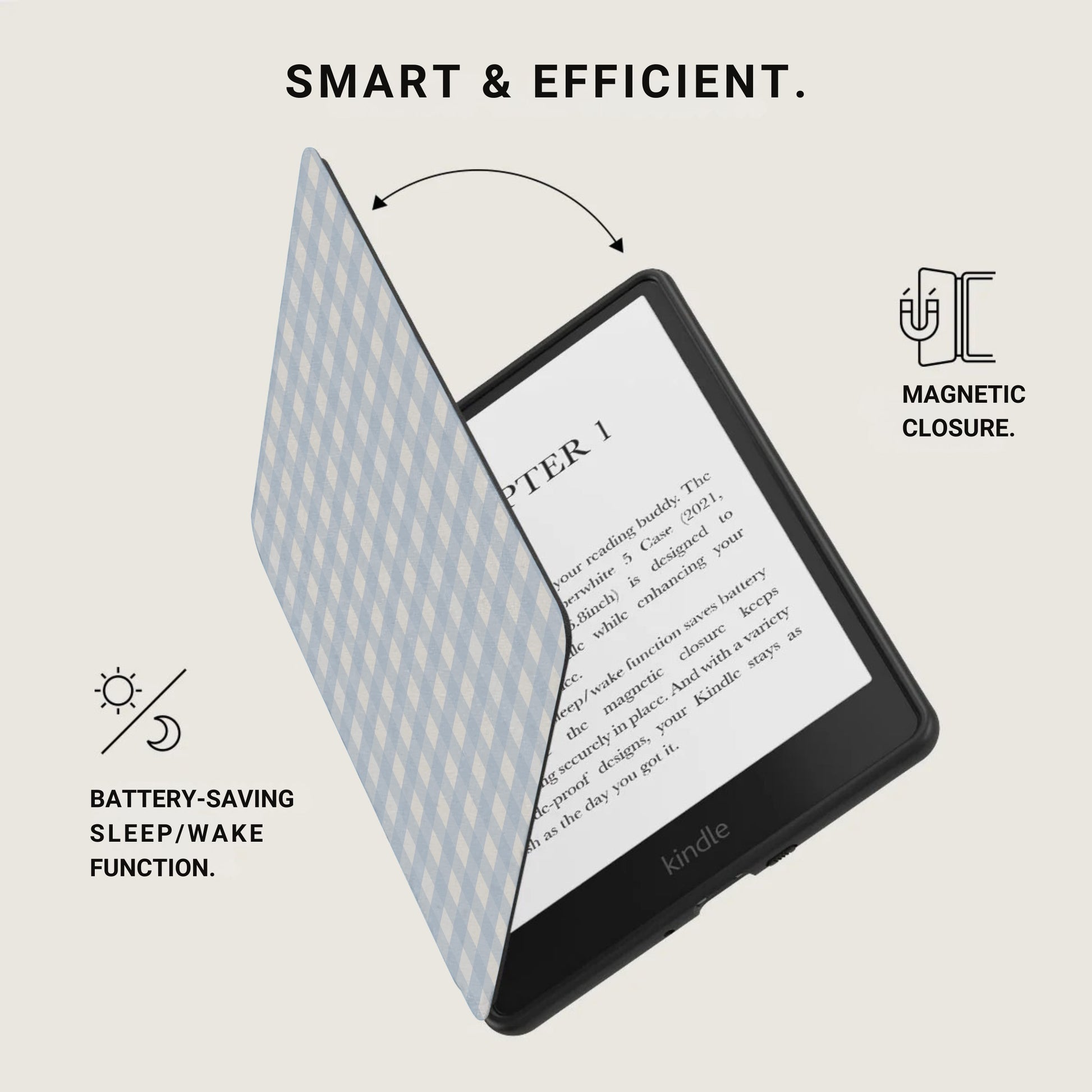 Smart & Efficient Kindle Magnetic Cover with Sleep/Wake Function