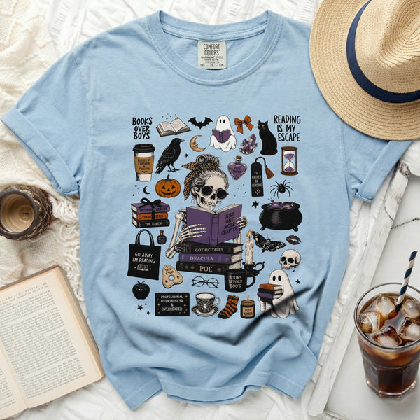 Gothic Reader Tee in Chambray