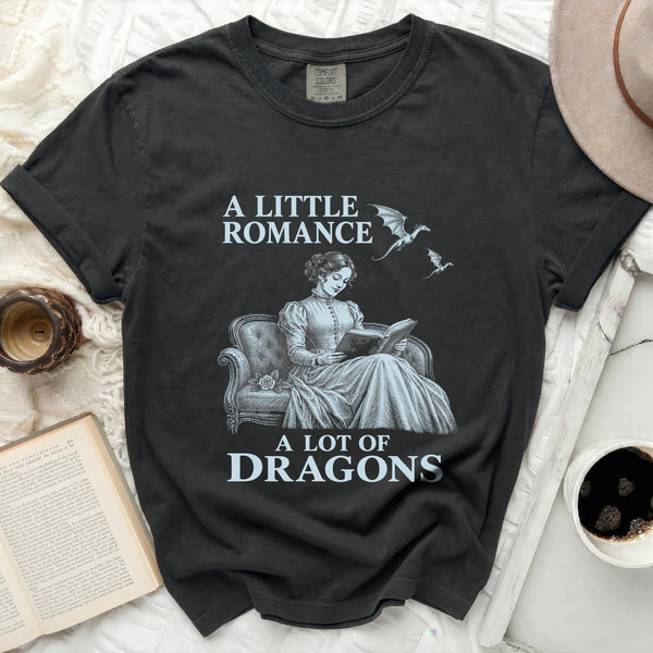 Romance and Dragons Tee in Black