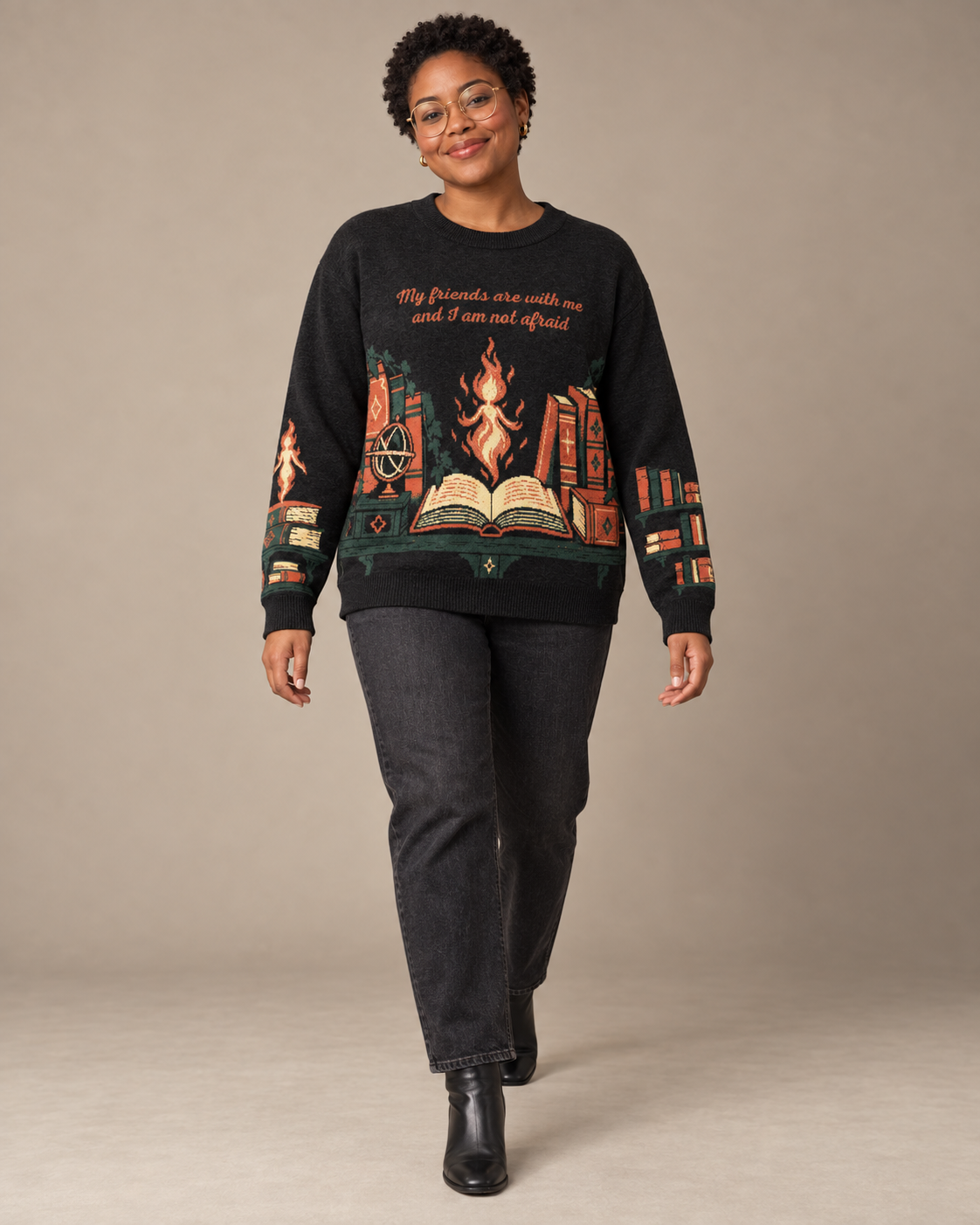 Lehabah’s Library Knitted Sweater