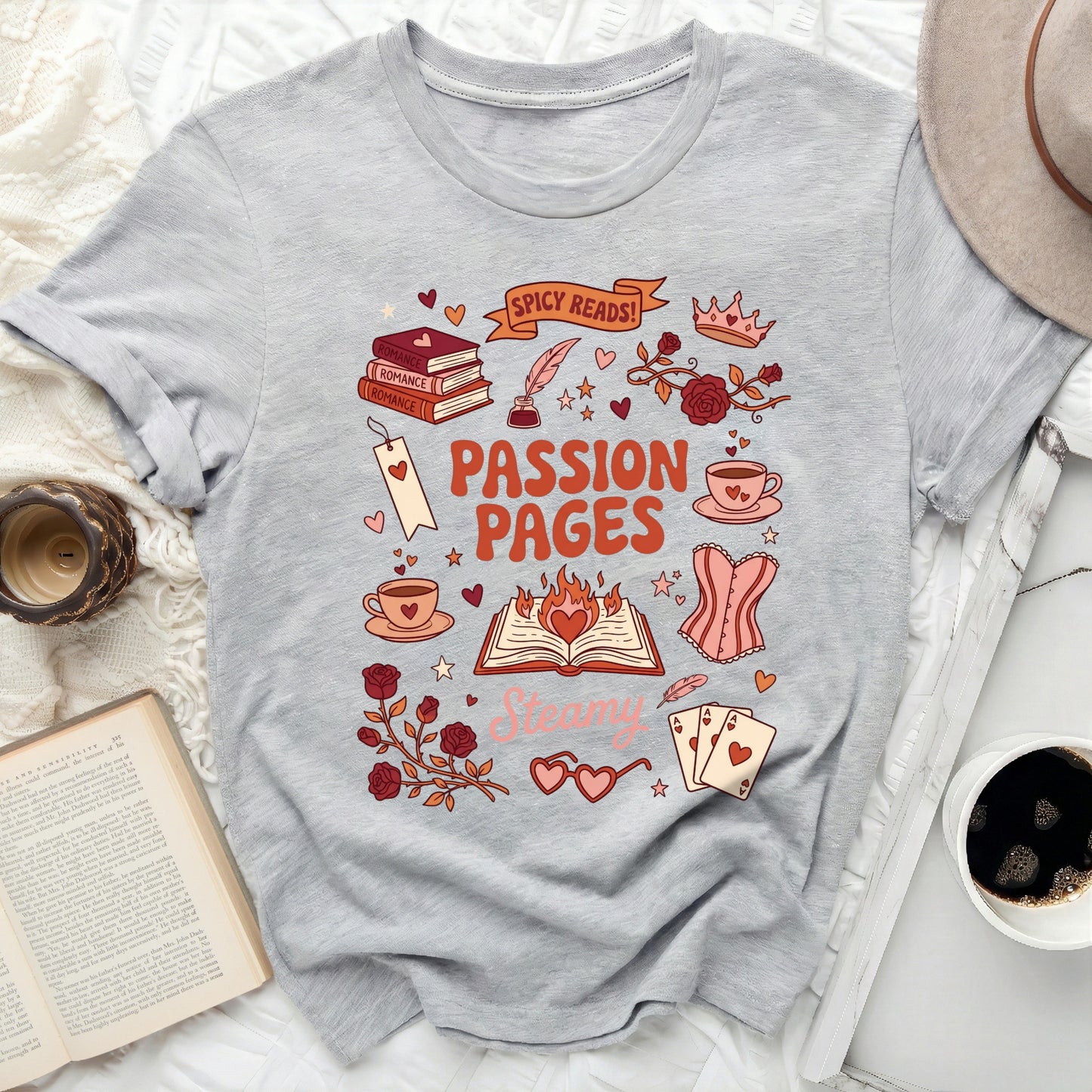 Spicy Reads Passion Pages Book Lover Reader product type