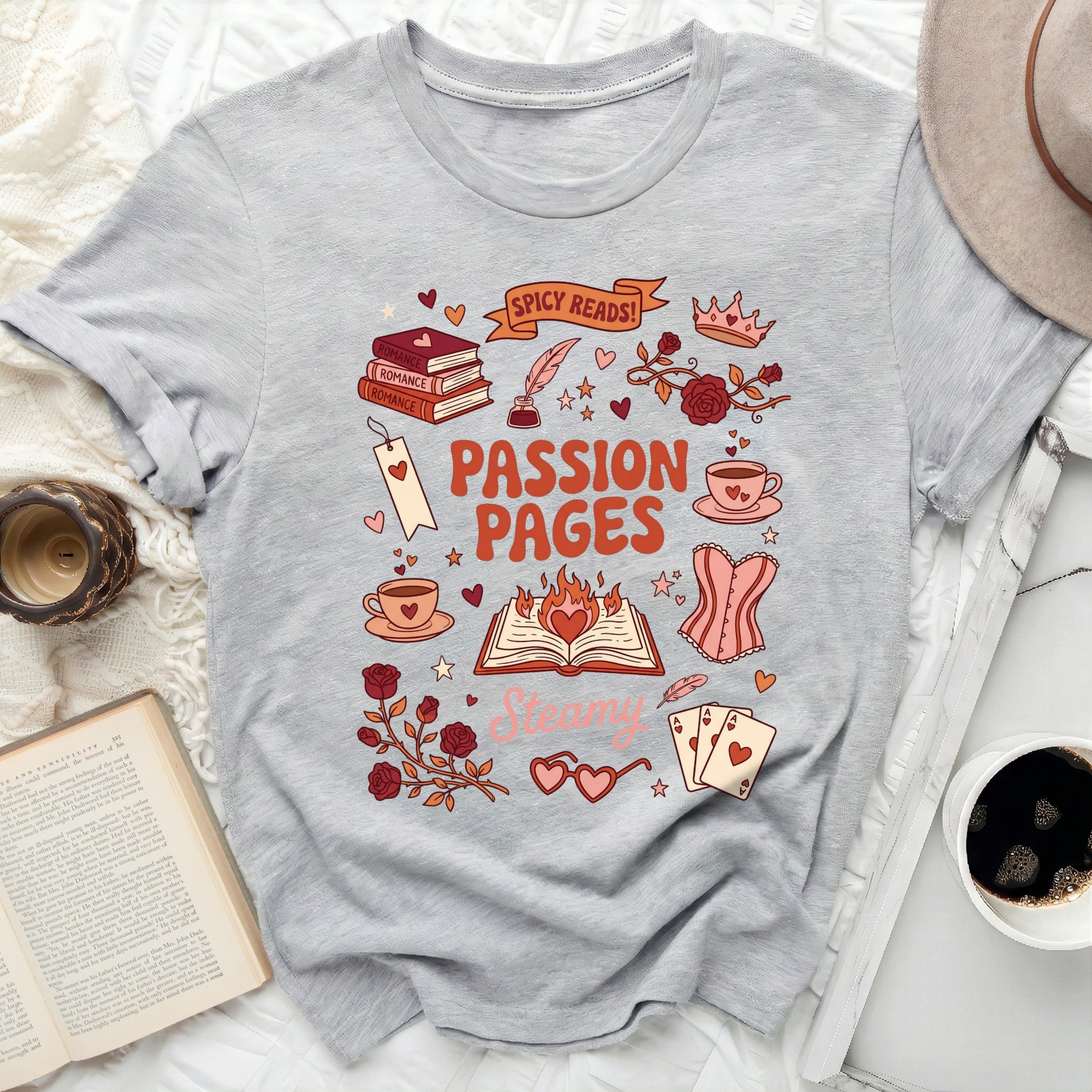 Spicy Reads Passion Pages Book Lover Reader product type