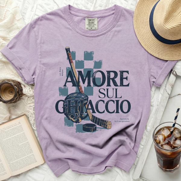 Amore Sul Ghiaccio Hockey Tee in Orchid