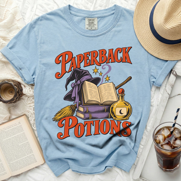 Paperback Potions Tee in Chambray