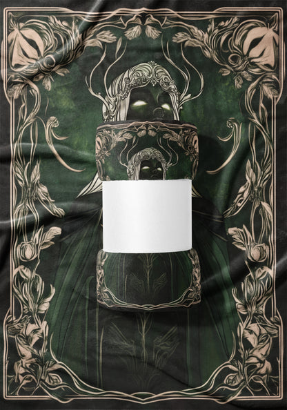 Intricately Designed Dark Green Mystical Art Product