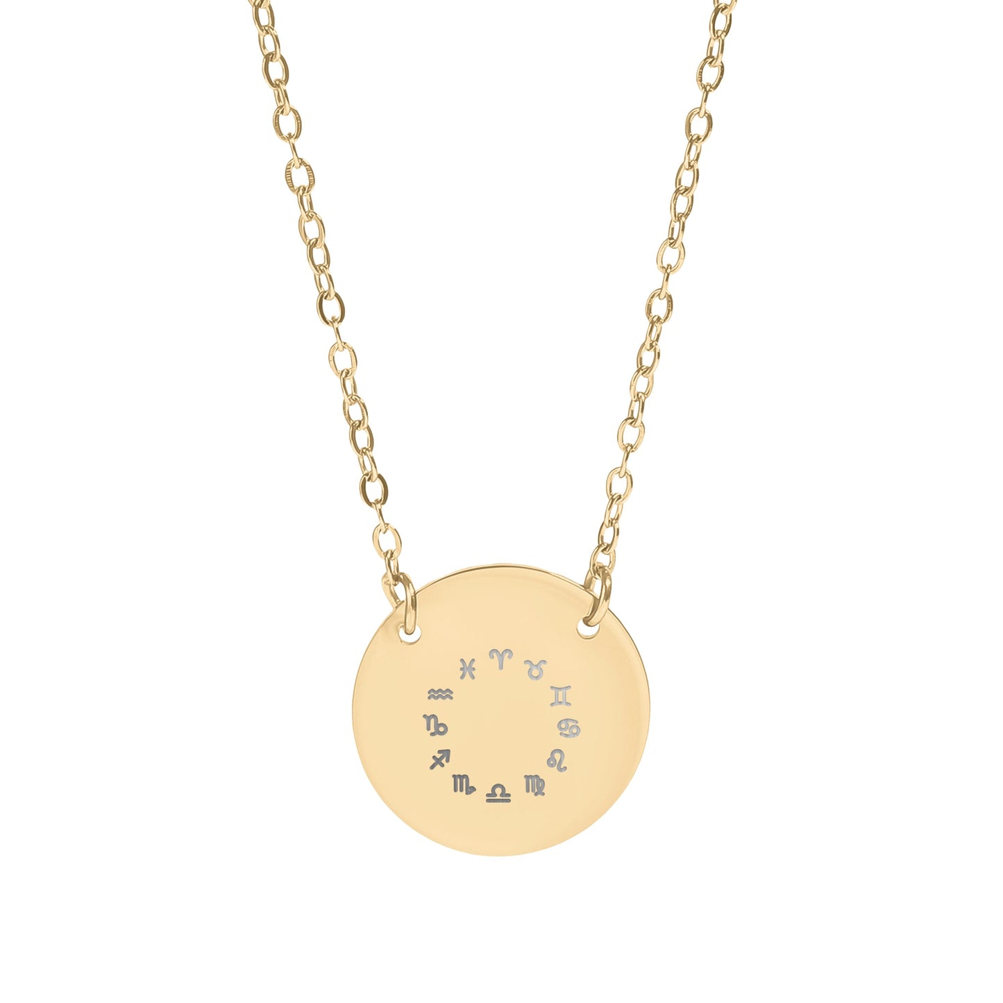 Zodiac Sign Pendant Necklace with Chain detailing