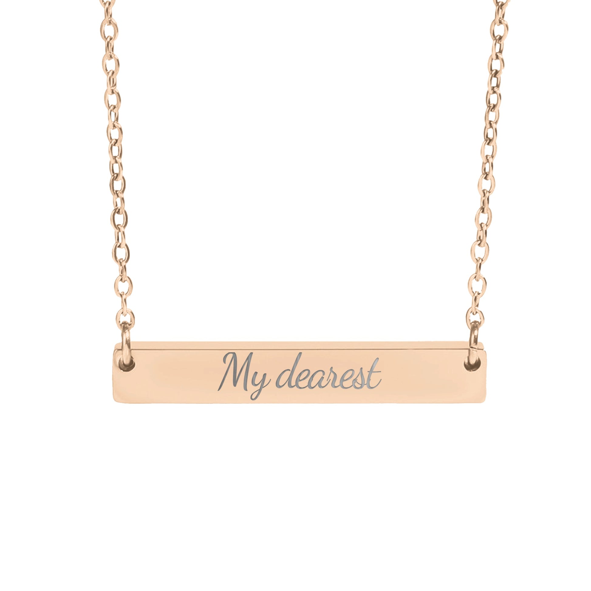 My dearest inscription delicate necklace product