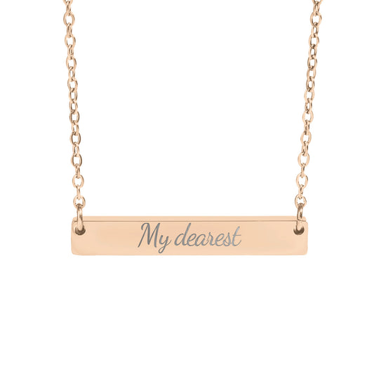 My dearest inscription delicate necklace product