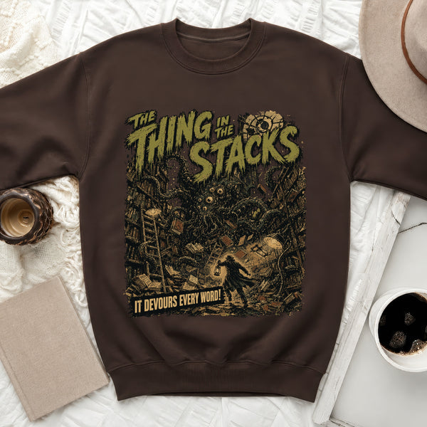 Thing In The Stacks Sweatshirt in Dark Chocolate