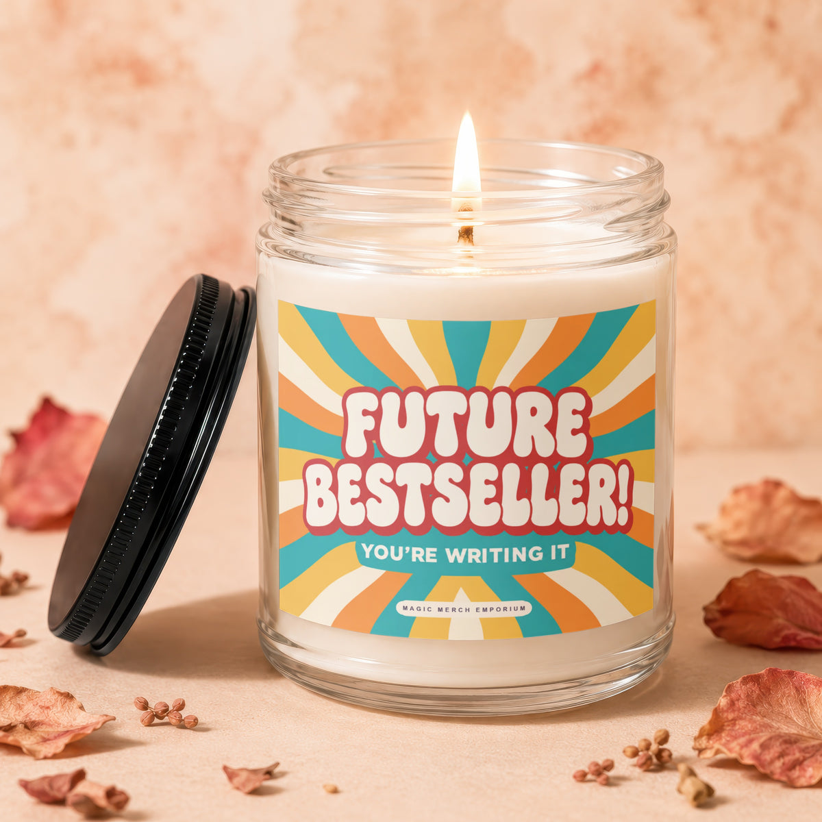 Candle with "Future Bestseller! You're Writing It" text.