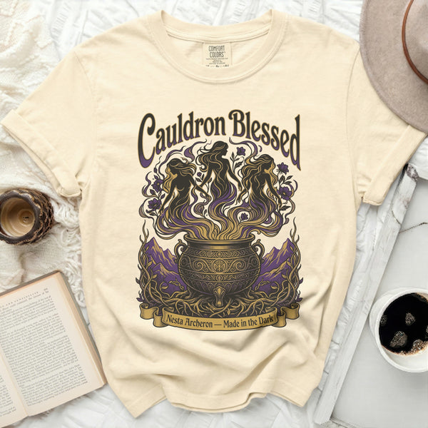 Cauldron Blessed Forged in Fire Tee in Ivory