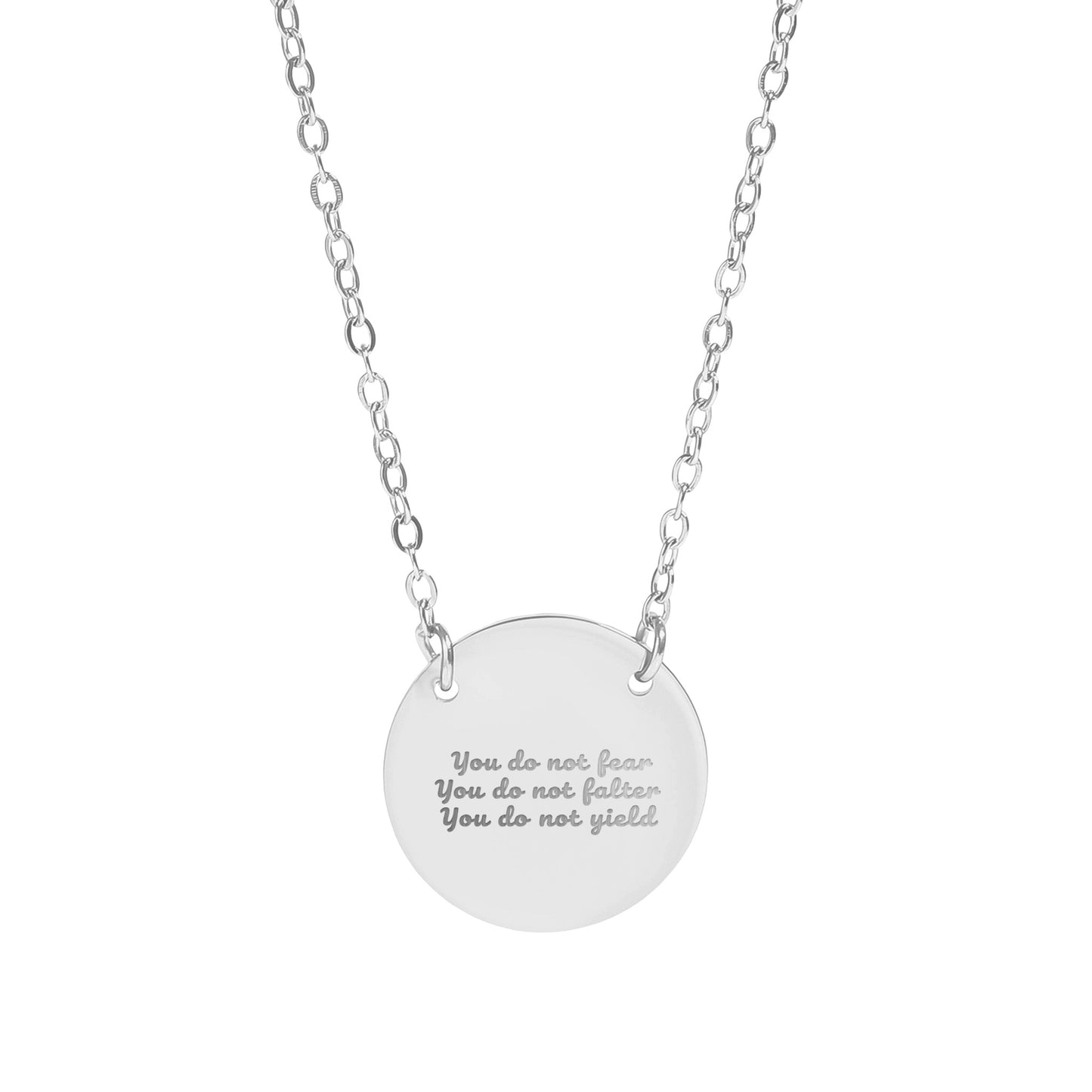 Motivational Quote Engraved Inspirational Necklace