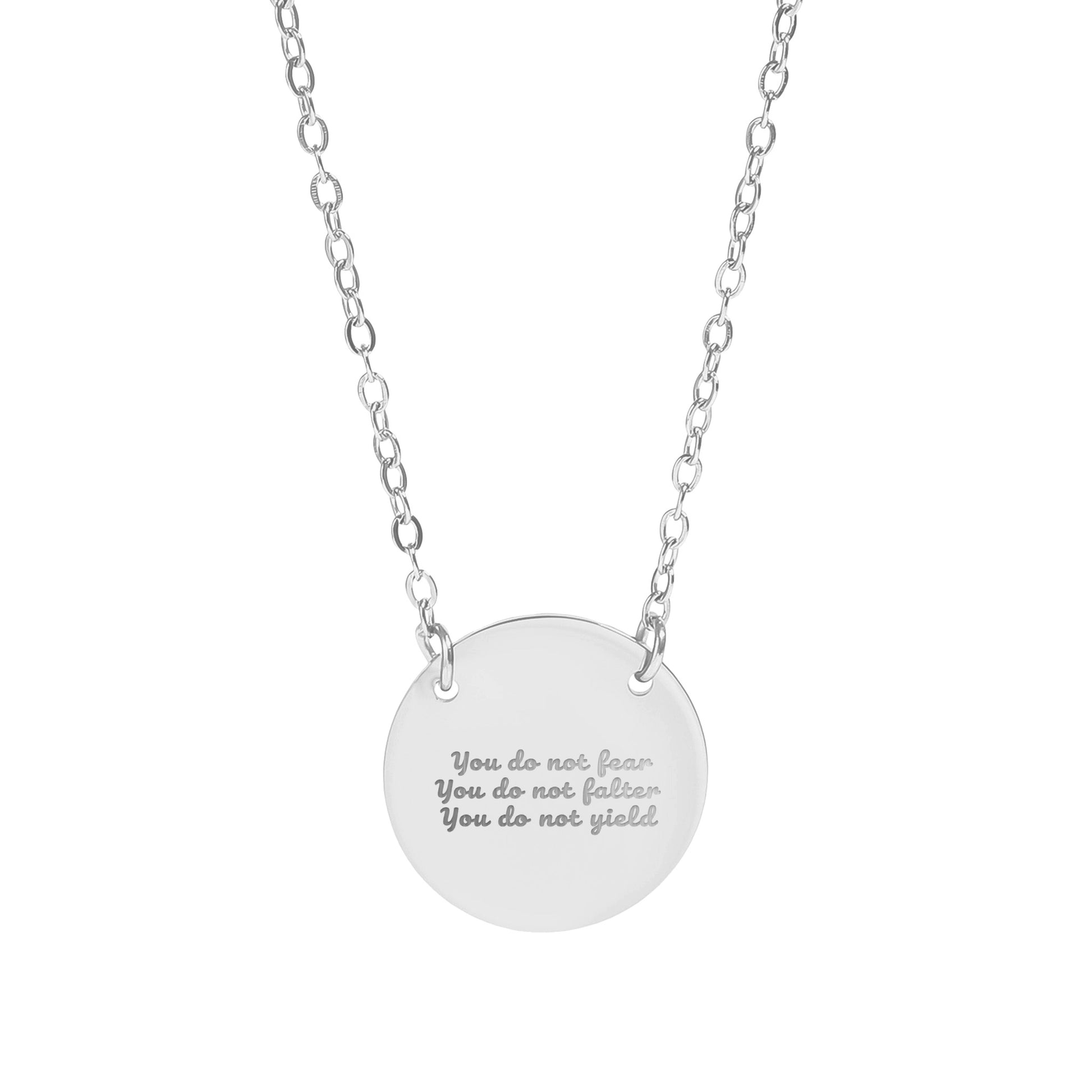 Motivational Quote Engraved Inspirational Necklace