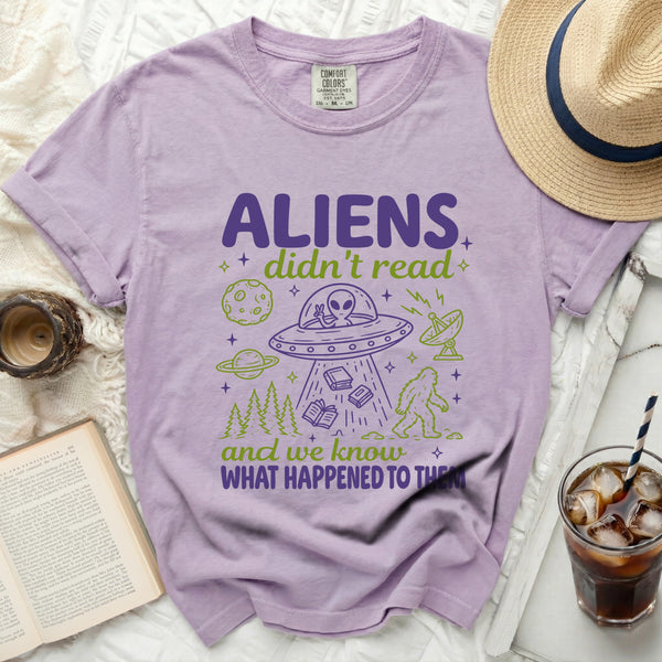 Alien Reader's Fate Tee in Orchid