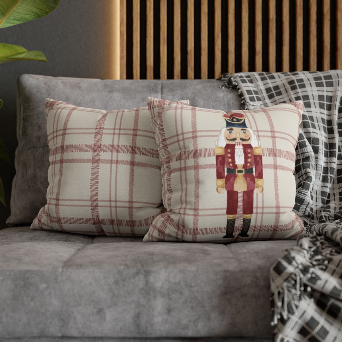 Festive Nutcracker Themed Cushion Cover Christmas Decor
