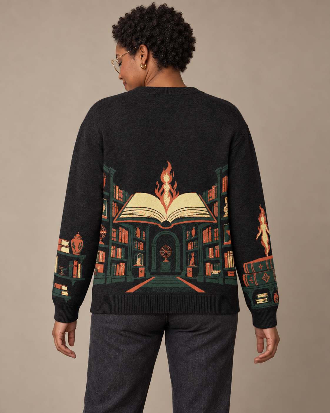 Lehabah’s Library Knitted Sweater
