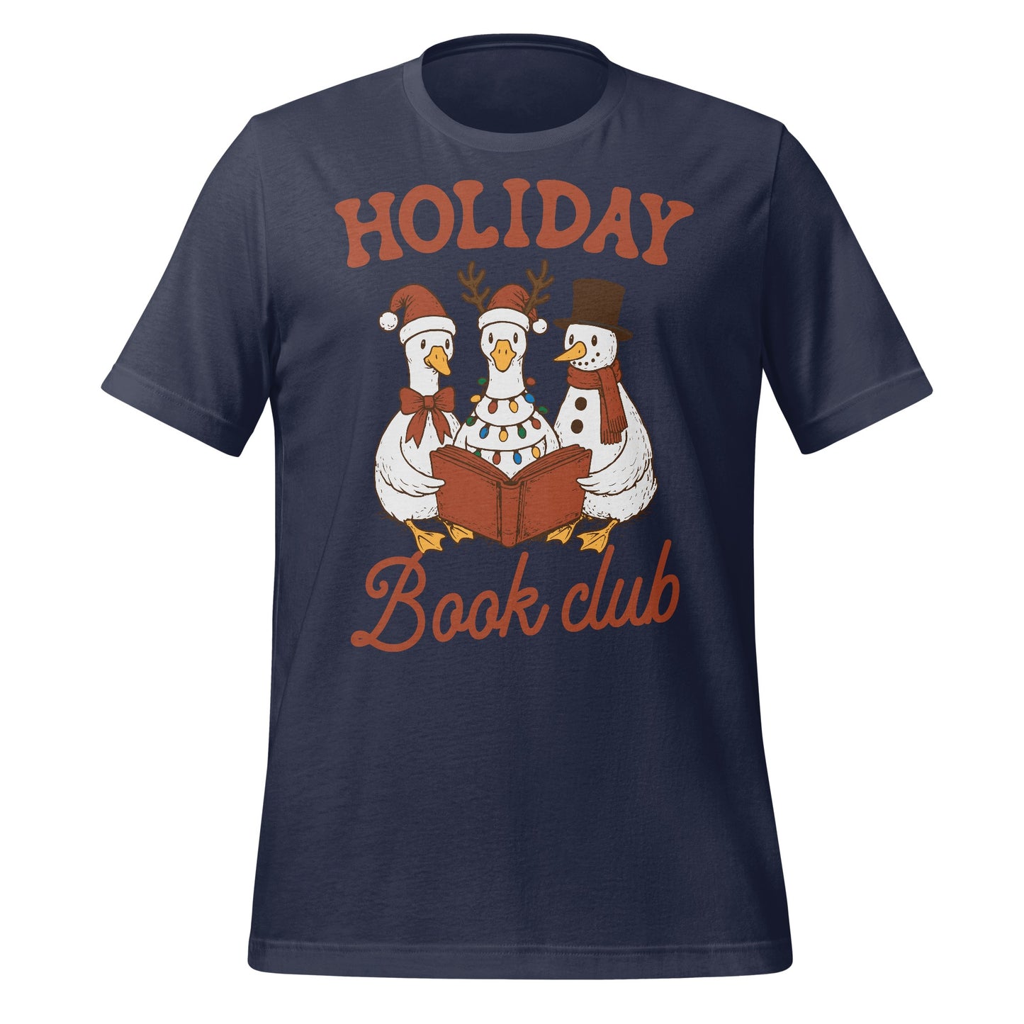 Holiday Book Club Printed T-Shirt for Festive Vibes