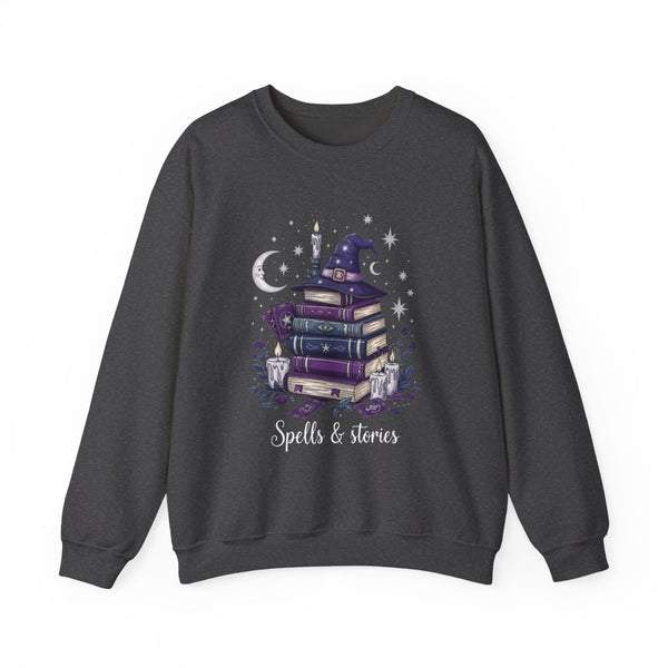 Spells Stories Sweatshirt in Dark Heather