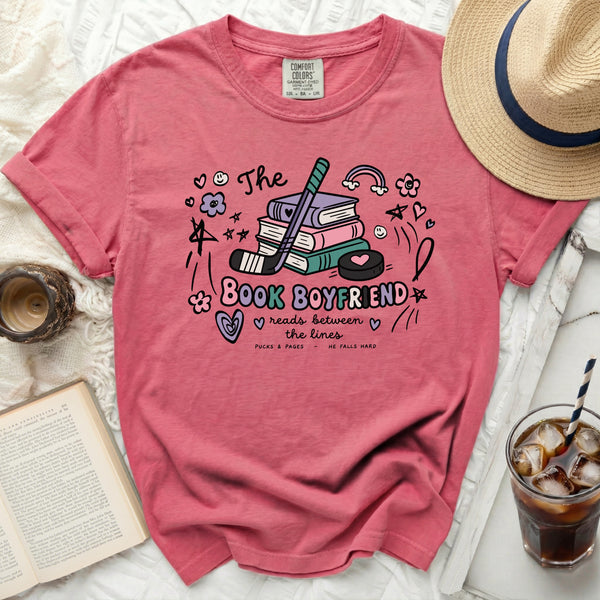 The Book Boyfriend Tee in Crunchberry