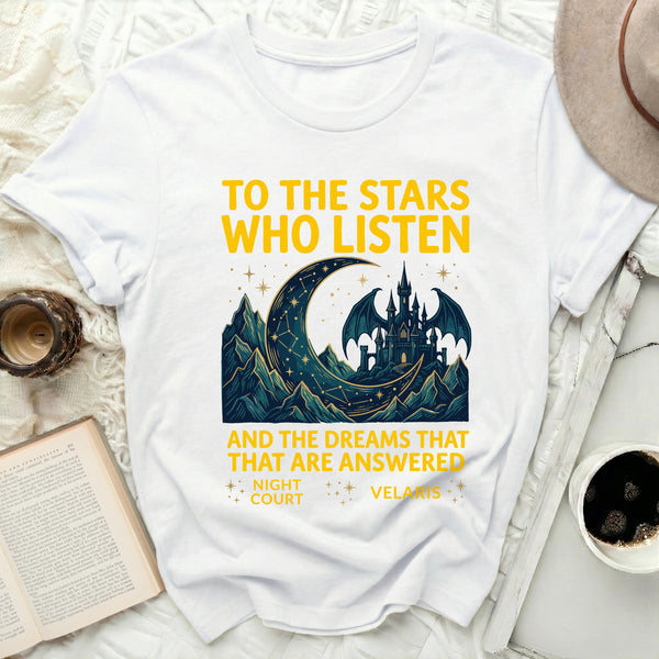 Velaris Dreamer Statement Tee in White